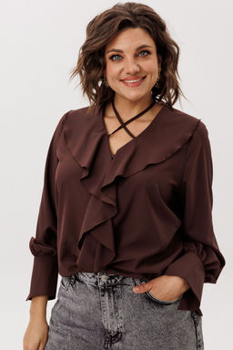 Блуза ANELLI 1679 пряный какао  фото 5