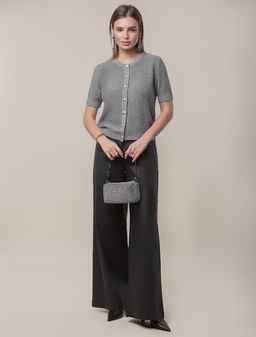 VILATTE / Жакет из хлопковой пряжи с пайетками  фото 3