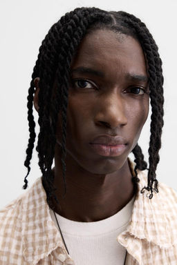 TEXTURED CHECK SHIRT - Zara фото 5