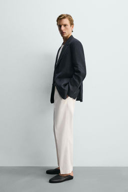 BLAZER RAYAS 100% LINO / ?ndigo - Zara фото 4