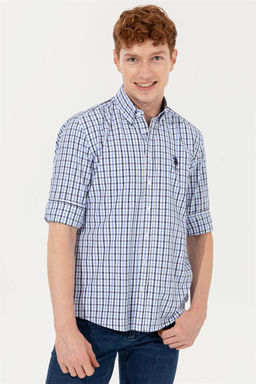 U. S. Polo Assn Мужская темно-синяя рубашка с длинным рукавом - U.s. polo assn фото 7