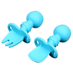 Набор детских столовых приборов, вилка, ложка, цвет голубой - Simaland фото 3