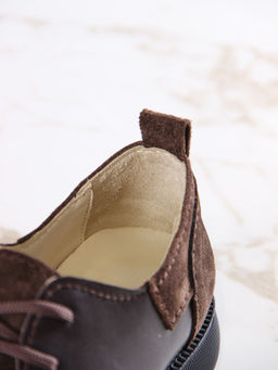 Полуботинки туфли 205.патрицияbl.Коричневая замша+коричневый