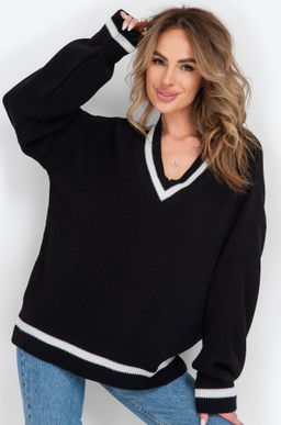 Женский джемпер оверсайз с V-вырезом Happyfox - Happy fox фото 6