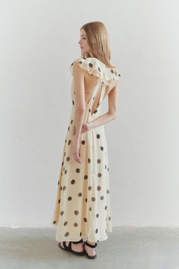 TRENDYOLMILLA Limited Edition Ac?k Sar? S?rt Detayl? Maxi Dokuma Elbise TWOSS25EL00519  фото 2