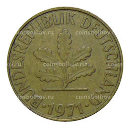 Монета 10 пфеннигов 1971 года G Германия
