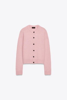 CASHMERE AND WOOL BASIC CARDIGAN - Zara фото 24