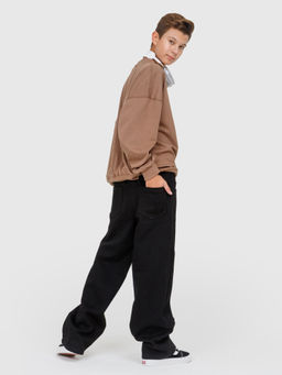 Джинсы-багги утеплённые для мальчиков - Синий мир фото 9