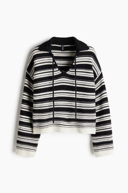 Jersey en punto del rev?s con cuello