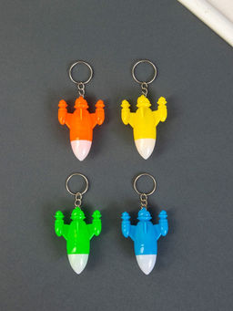 Цена за 12 шт. Фонарик брелок для ключей на кольце Ракета, LR41?3 шт., 5?3?1.7 см, МИКС