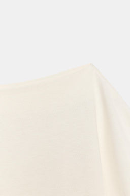 BOAT NECK COTTON T-SHIRT - Zara фото 9