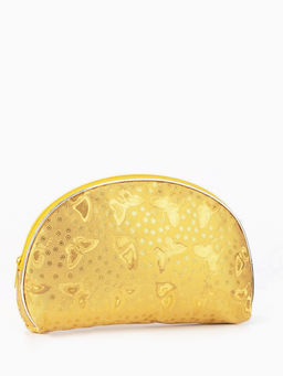 Набор женских косметичек 5 в 1 на молниях, с принтом, золотистый