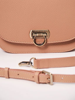 Сумка кожаная Azaro 30741 бежевая нуга