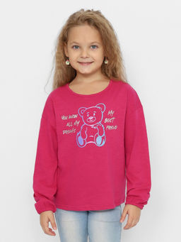 CRB wear/CWKG 63728-25-389 Джемпер для девочки,ягодный/Ex.Cherubino