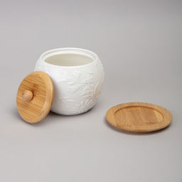 БАНКА LEFARD FLOWERS STORY С ДЕРЕВ. КРЫШКОЙ НА ДЕР. ПОДСТАВКЕ 12*11 СМ 550 МЛ  фото 3