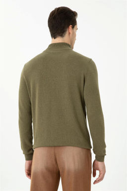 U. S. Polo Assn Мужской базовый свитер хаки меланжевого цвета - U.s. polo assn фото 12