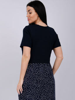 Платье "Виттория 2" синий, вискоза/кулирка (М)