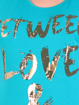 Футболка бирюзовая женская - Almond фото 4