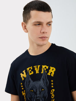 Футболка мужская черная с печатью черный +печать3 111831 - Mark formelle фото 5