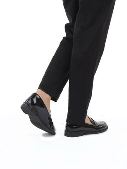 03-DCO163-1 BLACK Лоферы женские (натуральная кожа)