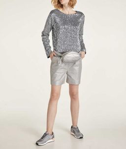 Кожаные шорты, серые - Heine фото 7