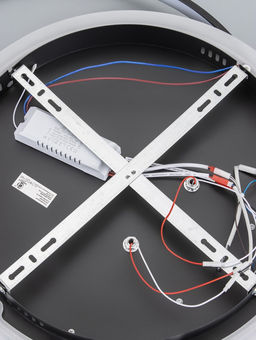 Люстра FL51393, пульт, LED, 3000-6400K, 65 Вт, 56×48×12 см, чёрная