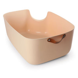 Туалет для кошек прямоугольный "Сканди" (совок в комплекте), бежевый, 550*390*225мм, серия HYGIENE