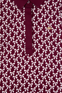 K_z _ocuk Bordo Dokuma Elbise - U.s. polo assn фото 3