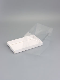 Цена за 2 шт. Кондитерская коробка под рулет, белая, с прозрачной крышкой, 25×15×12 см