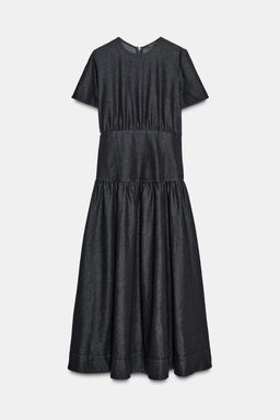 ZW COLLECTION DENIM MIDI DRESS - Zara фото 6