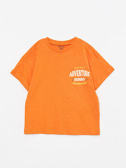 Bisiklet Yaka K?sa Kollu Bask?l? Erkek Bebek Ti??rt