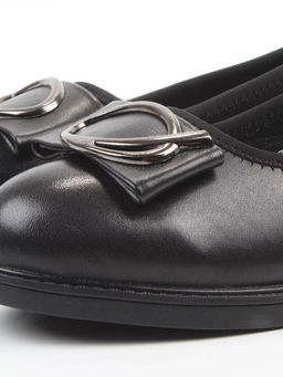 06-DYL74-1 BLACK Туфли женские (натуральная кожа)