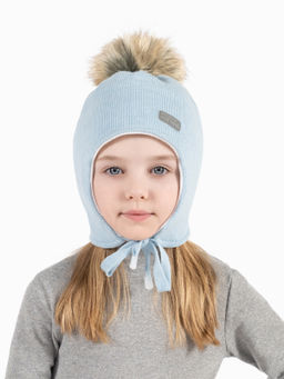 Шапка детская светло-голубая Ш-088 (48)