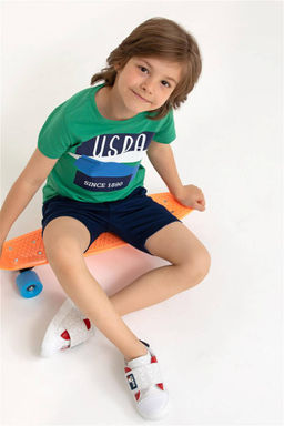 Детская зеленая футболка с круглым вырезом Неожиданная скидка в корзине - U.s. polo assn фото 3