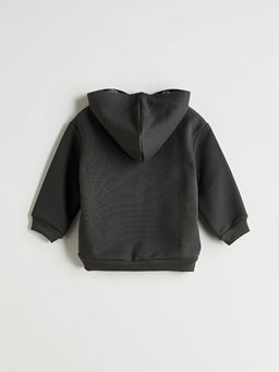 Kap??onlu Bask?l? Erkek ?ocuk Sweatshirt