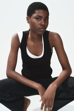 Camiseta sin mangas en algod?n - H&m фото 6