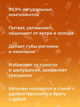 Бальзам для губ "Апельсин-корица" SIBERINA