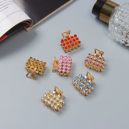 Цена за 6 шт. Крабик для волос «Классик», 2.5 см, золото МИКС