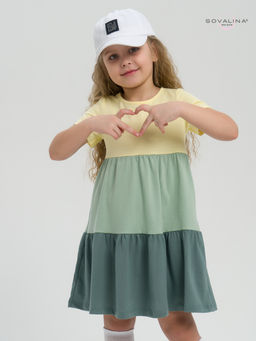 Платье Тия желтый-полынь-хаки - Sovalina фото 2