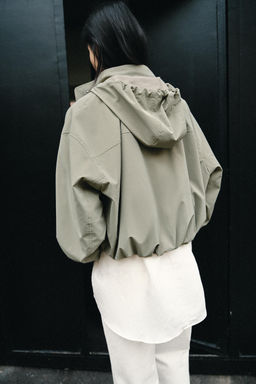 COATED HOODED JACKET - Zara фото 24