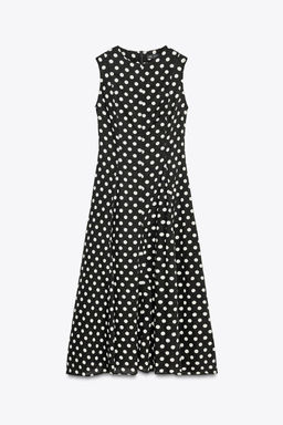 ZW COLLECTION POLKA DOT MIDI DRESS - Zara фото 7