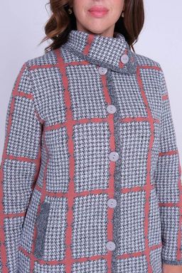 Кардиган К 1377/серо-ягодный микс (1205) - Злата фото 11