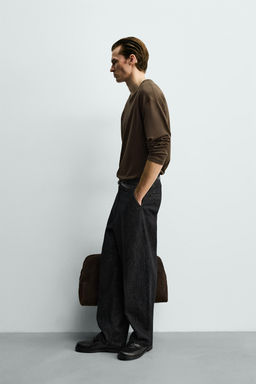 T-SHIRT WITH CONTRAST DOUBLE-LAYER HEMS - Zara фото 4