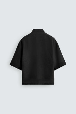 CAMISA BOXY FIT ESTRUCTURA / Negro - Zara фото 8