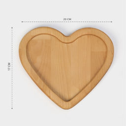 Подарочный набор посуды Adelica «Для тебя», тарелка 20×17 см, подставка под горячее и телефон, дерево берёза