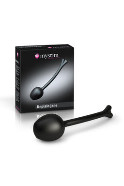 Вагинальные шарики Mystim Mono Unplain Jane Geisha Balls, электростимуляция, силикон, черные, 3,3  фото 3