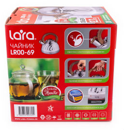 Чайник LARA (зеркальный) 2,7л, индукционное капсулированное дно (LR00-69)  фото 9