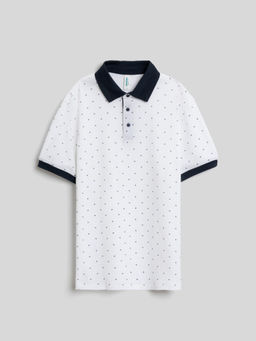 ACOOLA / Сорочка-поло верхняя для мальчиков Fakir белый принт  фото 3