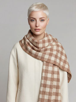 в СОСТАВЕ ШЕРСТЬ и КАШЕМИР Большой, мягкий, теплый однотонный двусторонний палантин. - Tantino фото 13