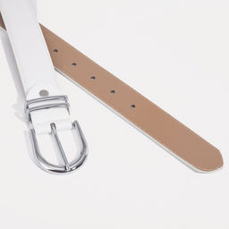 Ремень, ширина 3 см, винт, пряжка металл, цвет белый - Simaland фото 2